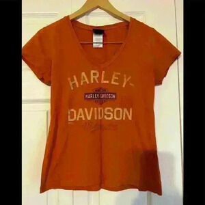 EUC Vintage Harley Davidson logo from Milwaukee Women’s Top Size Large.